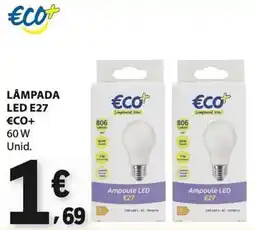 E.Leclerc Lâmpada led e27 eco+ promoção