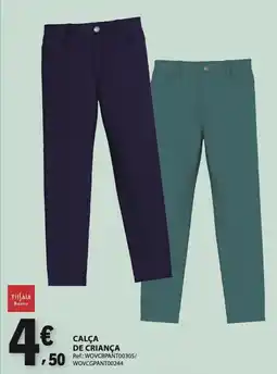 E.Leclerc Tissaia basics calça de criança promoção