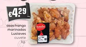 Asas frango marinadas lusiaves