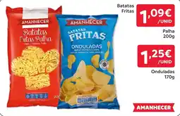 Amanhecer batatas fritas palha promoção