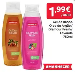 Amanhecer Amanhecer gel de banho óleo de argão/ glamour fresh/ lavanda promoção