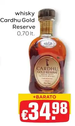 Bolama whisky cardhu gold reserve promoção