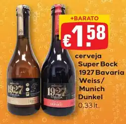 Bolama cerveja Super Bock 1927 Bavaria Weiss/ Munich Dunkel promoção
