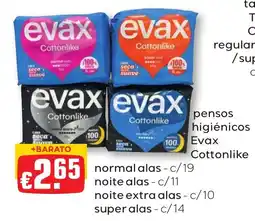 Bolama evax cottonlike pensos higiênicos promoção