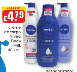 Bolama creme de corpo nivea body milk promoção
