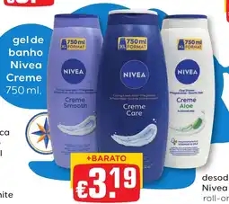 Bolama gel de banho nivea creme promoção