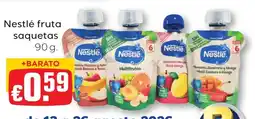 Bolama Nestlé fruta saquetas promoção
