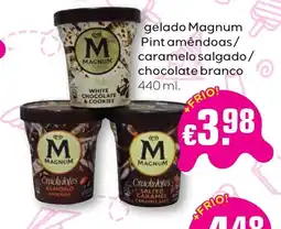 Bolama gelado magnum pint amêndoas / caramelo salgado / chocolate branco promoção