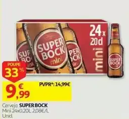 Auchan Cerveja super bock mini promoção