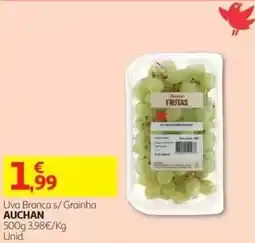 Auchan Uva Branca s/ Grainha Auchan promoção