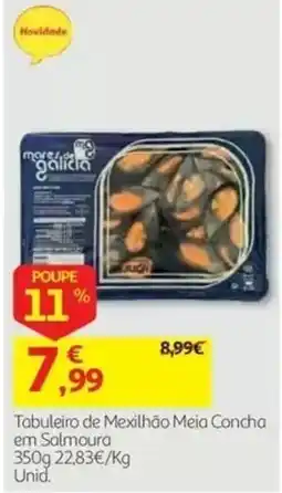 Auchan mores de galicia tabuleiro de mexilhão meia concha em salmoura promoção