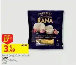Auchan Ravioli Queijo Cabra e Cebola Rana promoção