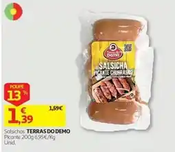 Auchan Salsichas terras do demo picante promoção