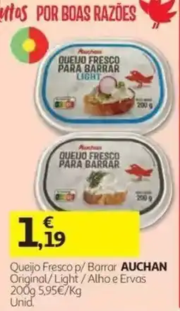 Auchan Queijo fresco p/ barrar auchan promoção