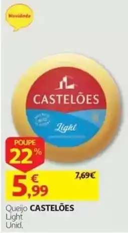 Auchan Queijo castelões light promoção