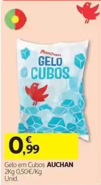 Auchan Gelo em Cubos Auchan promoção