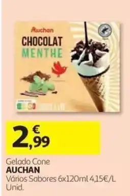 Auchan Gelado Cone Auchan promoção