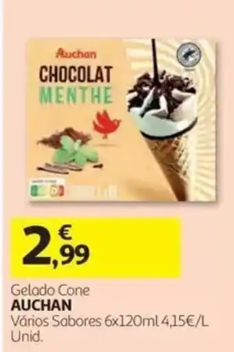 Auchan Gelado Cone Auchan promoção