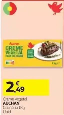 Auchan Creme vegetal auchan culinário promoção