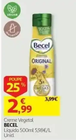 Auchan Creme Vegetal Becel promoção