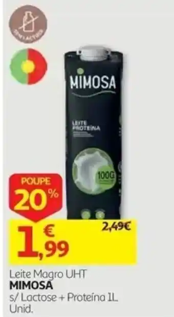 Auchan Leite Magro UHT Mimosa promoção