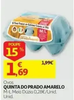 Auchan Ovos quinta do prado amarelo promoção