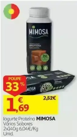 Auchan logurte proteína mimosa promoção