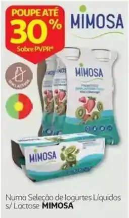 Auchan logurtes líquidos s/lactose mimosa promoção