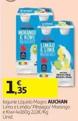 Auchan logurte líquido magro auchan promoção
