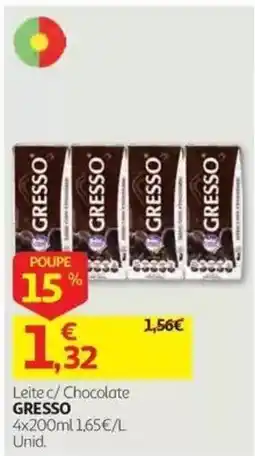 Auchan Leite c/ Chocolate GRESSO promoção