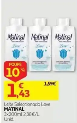 Auchan Leite Seleccionado Leve Matinal promoção