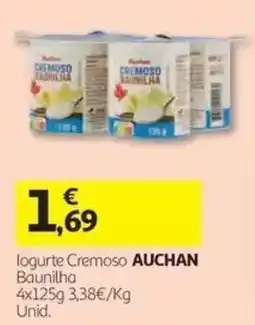Auchan logurte cremoso baunilha auchan promoção