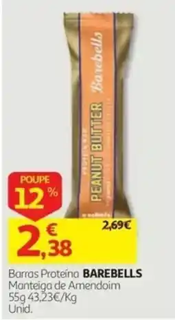Auchan Barras Proteína Barebells Manteiga de Amendoim promoção