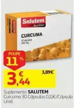 Auchan Suplemento salutem curcuma 30 cápsulas promoção