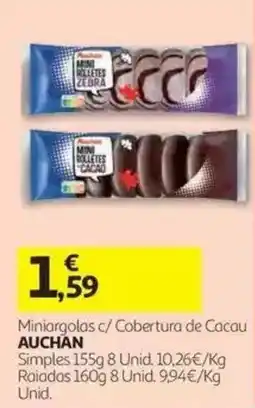 Auchan Miniargolas c/ Cobertura de Cacau Auchan promoção