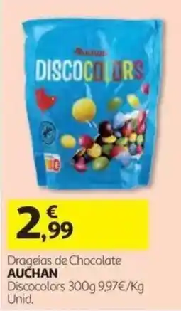 Auchan Discocolors drageias de chocolate promoção