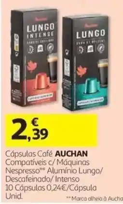 Auchan Cápsulas Café Auchan promoção