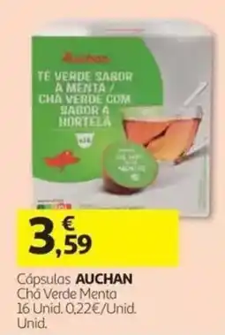 Auchan Cápsulas auchan chá verde menta promoção