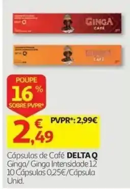 Auchan Cápsulas de Café Delta Q Ginga/Ginga Intensidade 12 promoção
