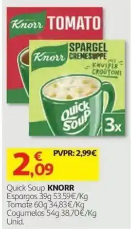 Auchan Quick Soup Knorr promoção