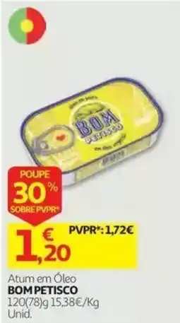 Auchan Atum em Óleo Bom Petisco promoção