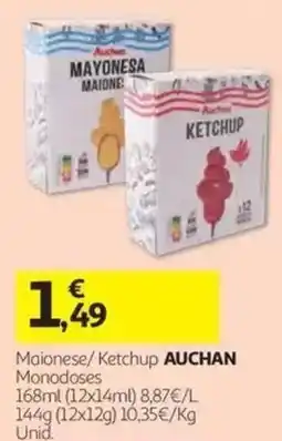 Auchan Maionese/ Ketchup Auchan promoção