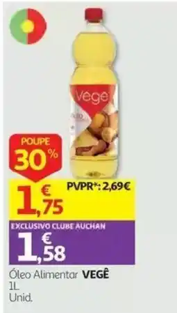 Auchan Óleo Alimentar Vegê promoção
