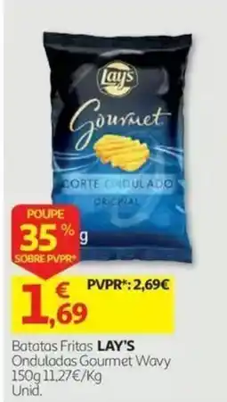 Auchan Batatas Fritas LAY'S Onduladas Gourmet Wavy promoção