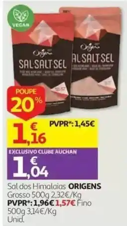 Auchan Sal dos Himalaias ORIGENS promoção