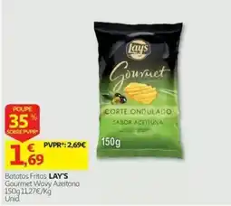 Auchan Batatas Fritas LAY'S Gourmet Wavy Azeitona promoção