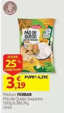 Auchan Mistura ferbar pão de queijo saquetas promoção