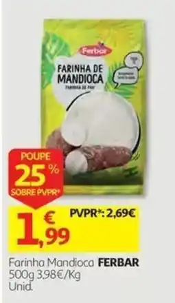 Auchan Farinha Mandioca Ferbar promoção