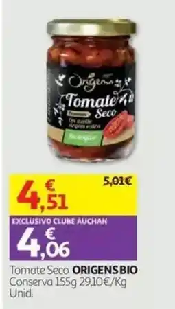 Auchan Tomate Seco ORIGENS BIO promoção
