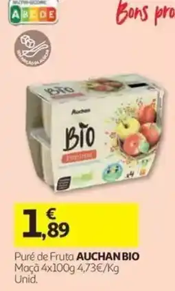 Auchan Puré de Fruta Auchan Bio promoção
